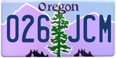 OR license plate 026JCM
