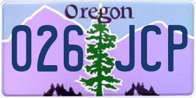 OR license plate 026JCP