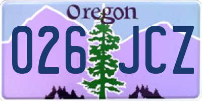 OR license plate 026JCZ