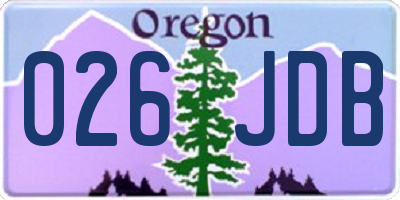 OR license plate 026JDB