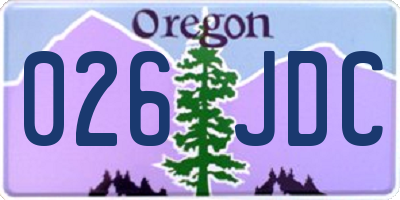OR license plate 026JDC