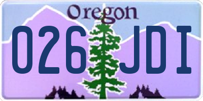 OR license plate 026JDI