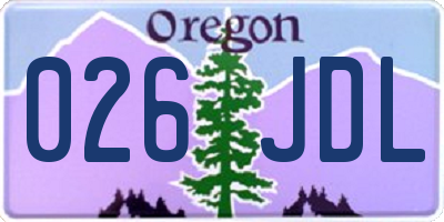 OR license plate 026JDL