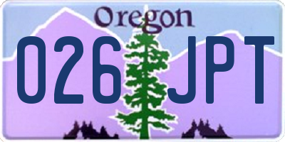 OR license plate 026JPT