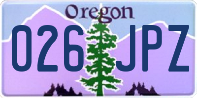OR license plate 026JPZ
