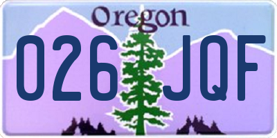 OR license plate 026JQF