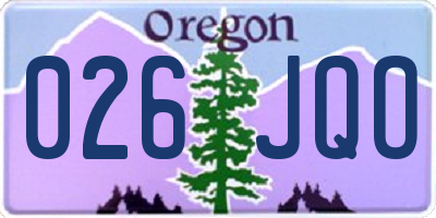 OR license plate 026JQO