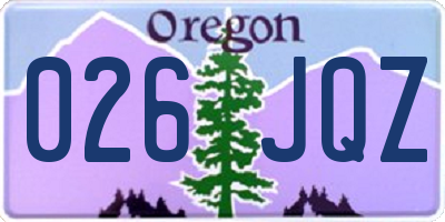 OR license plate 026JQZ