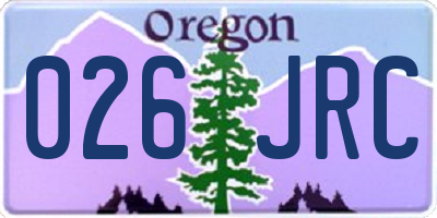OR license plate 026JRC