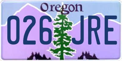 OR license plate 026JRE