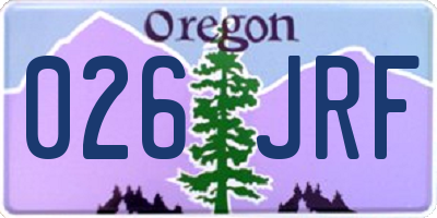 OR license plate 026JRF