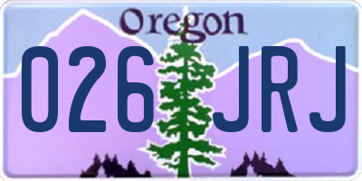 OR license plate 026JRJ
