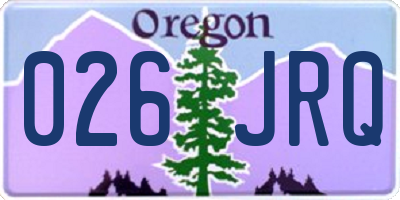 OR license plate 026JRQ