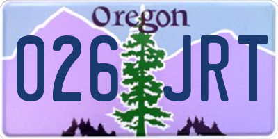 OR license plate 026JRT