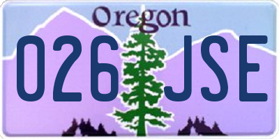 OR license plate 026JSE