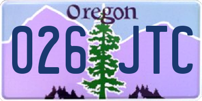 OR license plate 026JTC