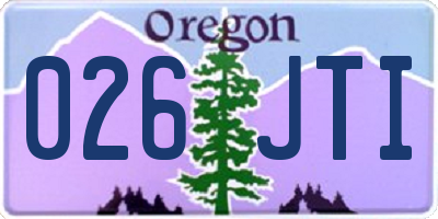 OR license plate 026JTI