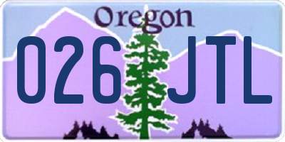 OR license plate 026JTL