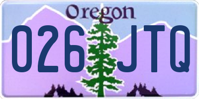 OR license plate 026JTQ