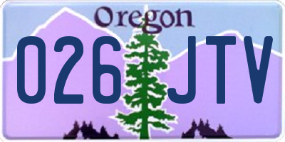 OR license plate 026JTV