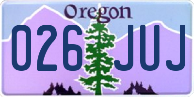 OR license plate 026JUJ