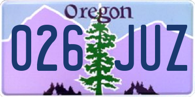 OR license plate 026JUZ