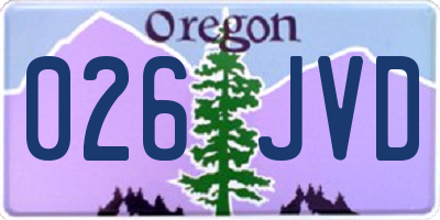 OR license plate 026JVD