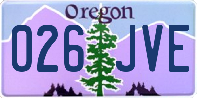 OR license plate 026JVE