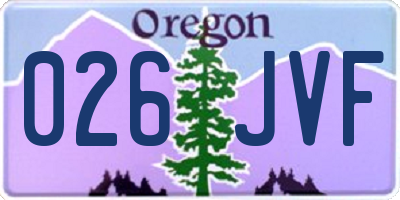 OR license plate 026JVF