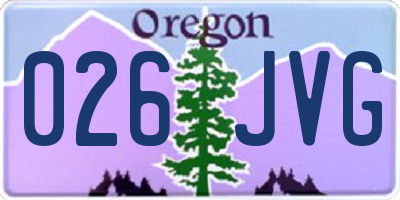 OR license plate 026JVG