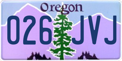 OR license plate 026JVJ