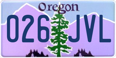 OR license plate 026JVL