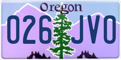 OR license plate 026JVO