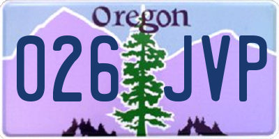 OR license plate 026JVP