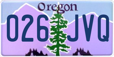 OR license plate 026JVQ