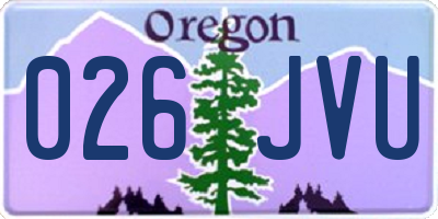 OR license plate 026JVU