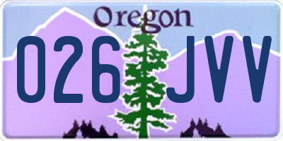 OR license plate 026JVV