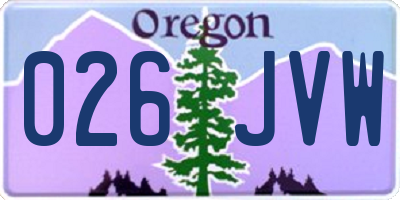 OR license plate 026JVW