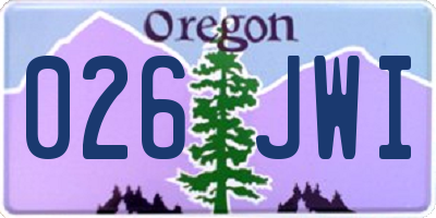 OR license plate 026JWI