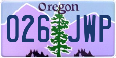 OR license plate 026JWP