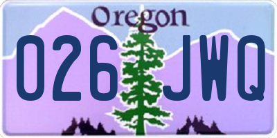 OR license plate 026JWQ