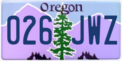 OR license plate 026JWZ