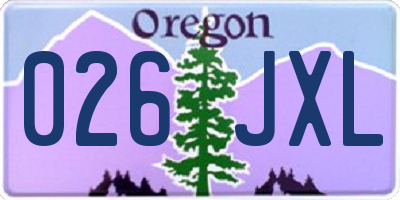 OR license plate 026JXL