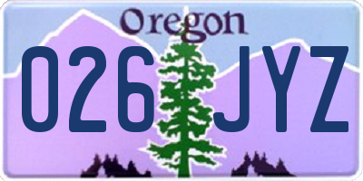 OR license plate 026JYZ