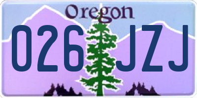 OR license plate 026JZJ