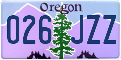 OR license plate 026JZZ