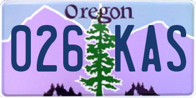 OR license plate 026KAS