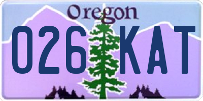 OR license plate 026KAT