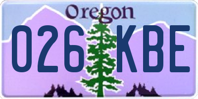 OR license plate 026KBE