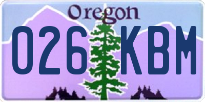 OR license plate 026KBM